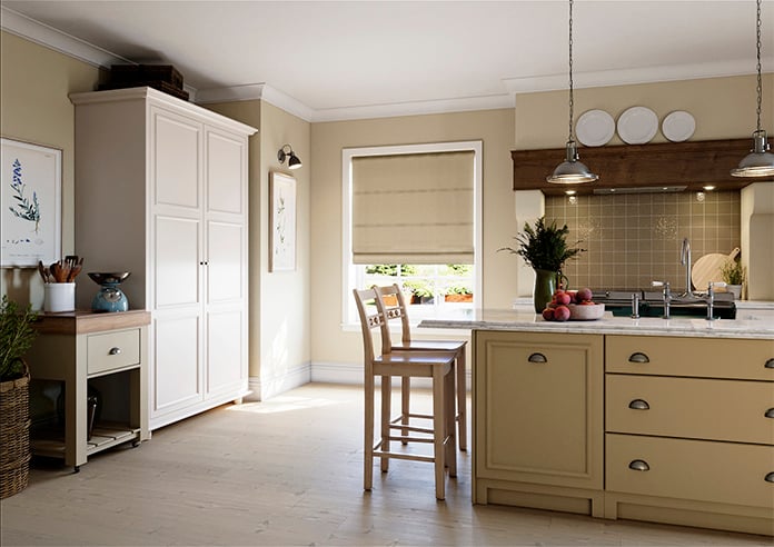 Montierre Stripe, Soft Raffia - Roman Blind - Image 6